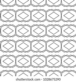 Seamless vector pattern in geometric ornamental style