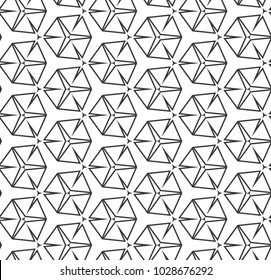 Seamless vector pattern in geometric ornamental style