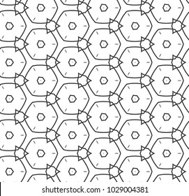 Seamless vector pattern in geometric ornamental style