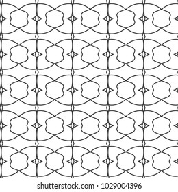 Seamless vector pattern in geometric ornamental style