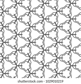 Seamless vector pattern in geometric ornamental style