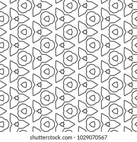 Seamless vector pattern in geometric ornamental style