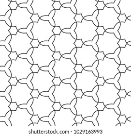 Seamless vector pattern in geometric ornamental style