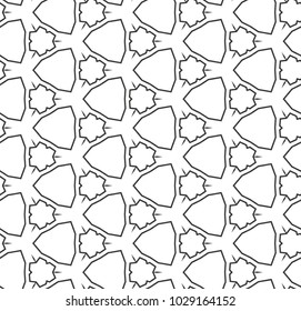 Seamless vector pattern in geometric ornamental style