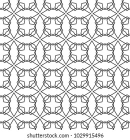 Seamless vector pattern in geometric ornamental style