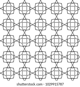Seamless vector pattern in geometric ornamental style