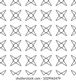 Seamless vector pattern in geometric ornamental style