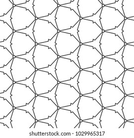 Seamless vector pattern in geometric ornamental style