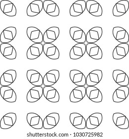 Seamless vector pattern in geometric ornamental style