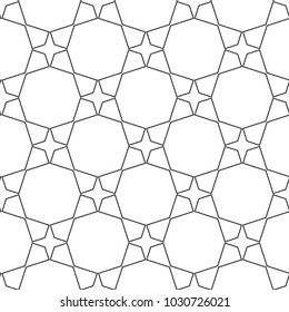 Seamless vector pattern in geometric ornamental style