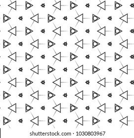 Seamless vector pattern in geometric ornamental style