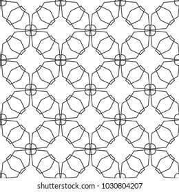 Seamless vector pattern in geometric ornamental style