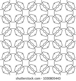 Seamless vector pattern in geometric ornamental style