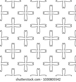 Seamless vector pattern in geometric ornamental style