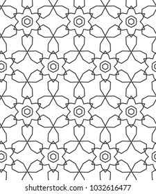 Seamless vector pattern in geometric ornamental style