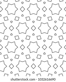 Seamless vector pattern in geometric ornamental style