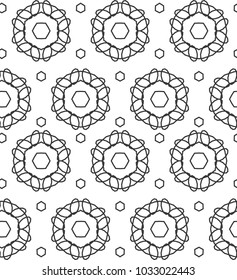 Seamless vector pattern in geometric ornamental style