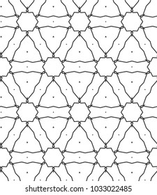 Seamless vector pattern in geometric ornamental style