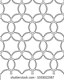 Seamless vector pattern in geometric ornamental style