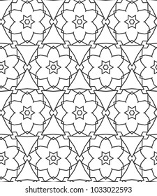 Seamless vector pattern in geometric ornamental style