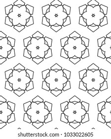 Seamless vector pattern in geometric ornamental style