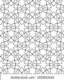 Seamless vector pattern in geometric ornamental style