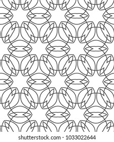 Seamless vector pattern in geometric ornamental style