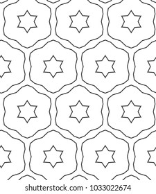 Seamless vector pattern in geometric ornamental style