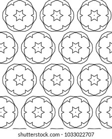 Seamless vector pattern in geometric ornamental style