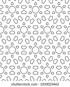 Seamless vector pattern in geometric ornamental style