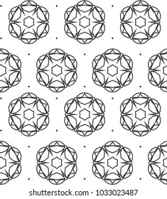 Seamless vector pattern in geometric ornamental style