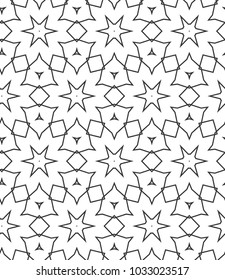 Seamless vector pattern in geometric ornamental style