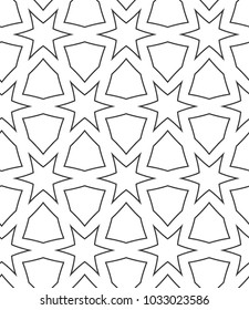 Seamless vector pattern in geometric ornamental style