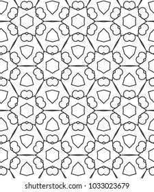 Seamless vector pattern in geometric ornamental style