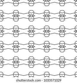 Seamless vector pattern in geometric ornamental style