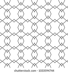 Seamless vector pattern in geometric ornamental style