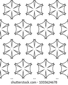 Seamless vector pattern in geometric ornamental style