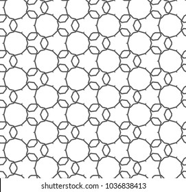 Seamless vector pattern in geometric ornamental style