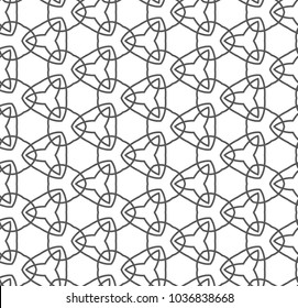 Seamless vector pattern in geometric ornamental style