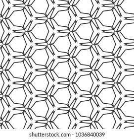 Seamless vector pattern in geometric ornamental style