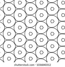 Seamless vector pattern in geometric ornamental style