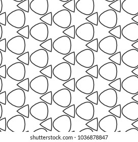 Seamless vector pattern in geometric ornamental style