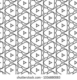 Seamless vector pattern in geometric ornamental style