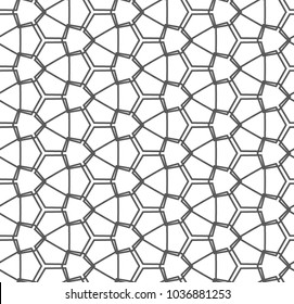 Seamless vector pattern in geometric ornamental style