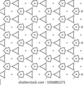 Seamless vector pattern in geometric ornamental style