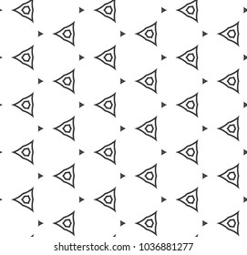 Seamless vector pattern in geometric ornamental style
