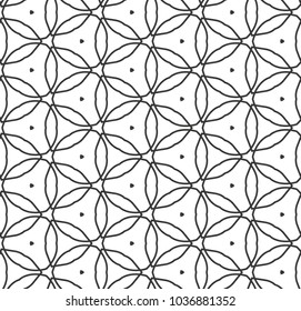Seamless vector pattern in geometric ornamental style