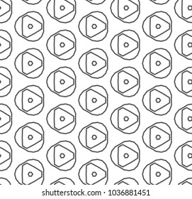 Seamless vector pattern in geometric ornamental style