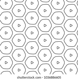 Seamless vector pattern in geometric ornamental style