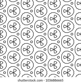 Seamless vector pattern in geometric ornamental style